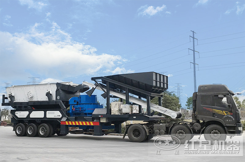 花崗巖移動式機制砂生產線廠家直供,發往浙江 花崗巖移動式機制砂生產線廠家直供,發往浙江