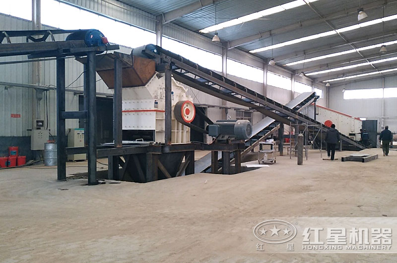 山東客戶小型制砂機生產線現場 山東客戶小型制砂機生產線現場