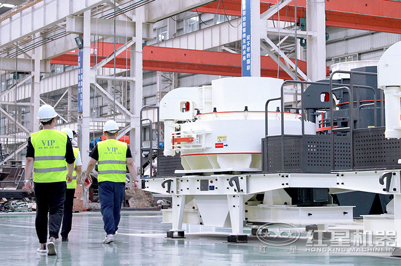客戶到廠考察紅星制砂機 客戶到廠考察紅星制砂機